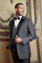 Load image into Gallery viewer, 'Fitzgerald' Charcoal 1-Button Peak Tuxedo - Tuxedo Club