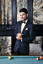 Load image into Gallery viewer, 'Fitzgerald' Navy 1-Button Peak Tuxedo - Tuxedo Club
