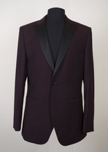 Load image into Gallery viewer, Plum Venice Tuxedo Jacket