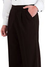 Load image into Gallery viewer, Dark Chocolate Super 150&#39;s Pleated Tuxedo Pants - Tuxedo Club