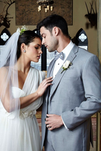 Load image into Gallery viewer, 'Infinity' Heather Grey 2-Button Notch Tuxedo - Tuxedo Club