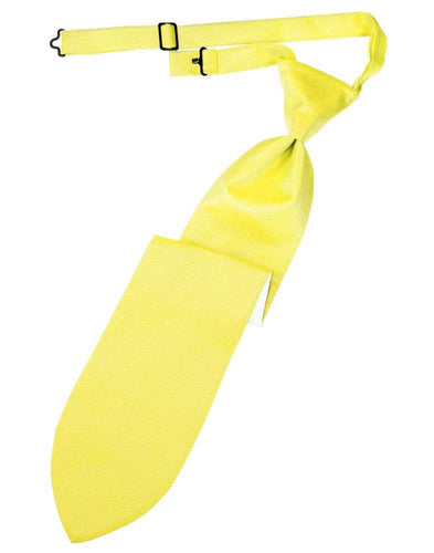 Lemon Herringbone Long Tie - Tuxedo Club