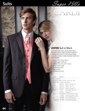 Load image into Gallery viewer, &#39;Aspen&#39; Black 2-Button Notch Suit - Super 150 - Tuxedo Club