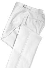Load image into Gallery viewer, White Slim-Fit Flat Front Tuxedo Pants - Tuxedo Club