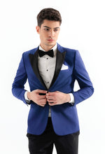 Load image into Gallery viewer, Cobalt Blue Tuxedo Jacket