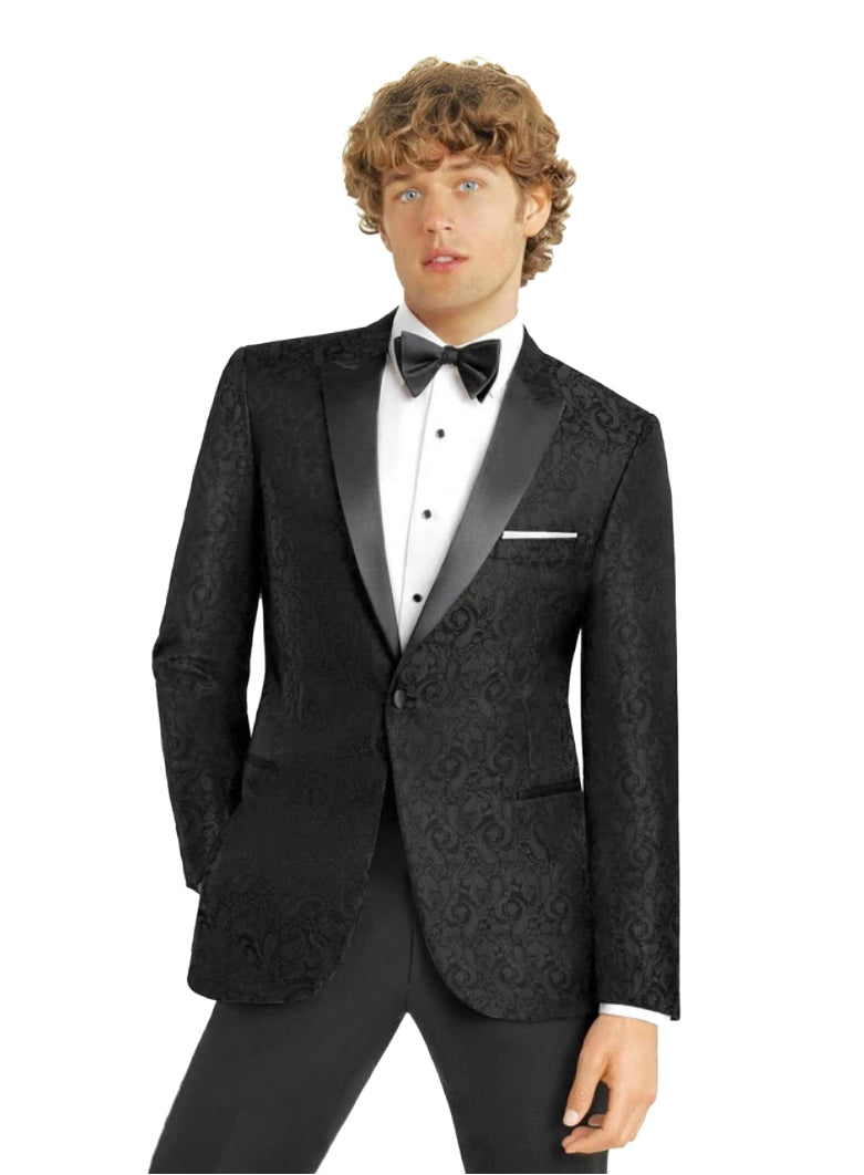 Black Paisley Tuxedo Jacket