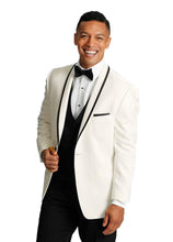 Load image into Gallery viewer, Ivory Waverly Tuxedo Jacket