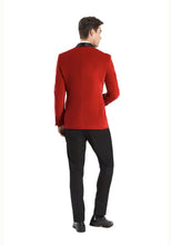 Load image into Gallery viewer, Man wearing a red jacket and black pants on a white background