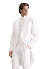 Load image into Gallery viewer, Man wearing a white tuxedo on a white background