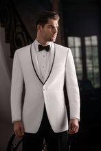 Load image into Gallery viewer, &#39;Waverly&#39; White 1-Button Shawl Tuxedo - Tuxedo Club