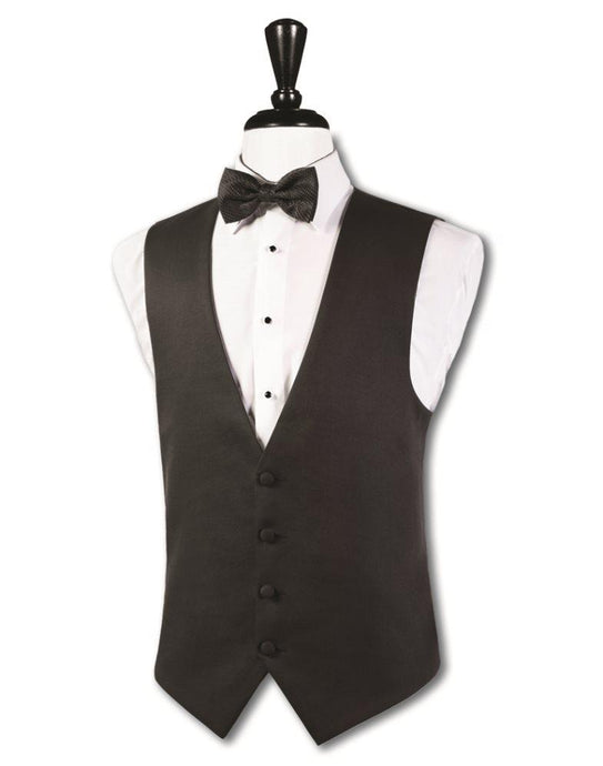 Black Super 150's Vest - Tuxedo Club