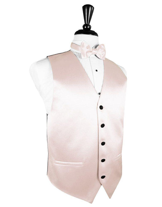 Blush Vitro Satin Vest - Tuxedo Club