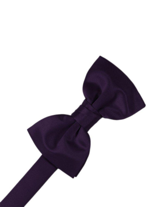 Amethyst Solid Satin Bowtie - Tuxedo Club