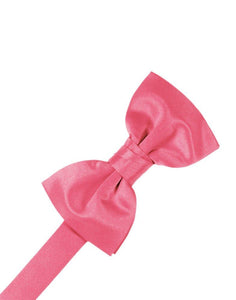 Bubblegum Solid Satin Bowtie - Tuxedo Club