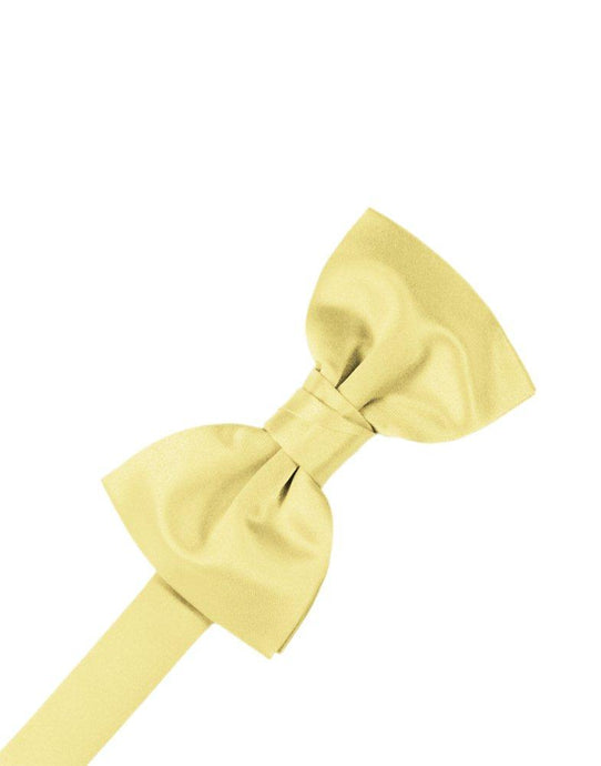 Canary Solid Satin Bowtie - Tuxedo Club