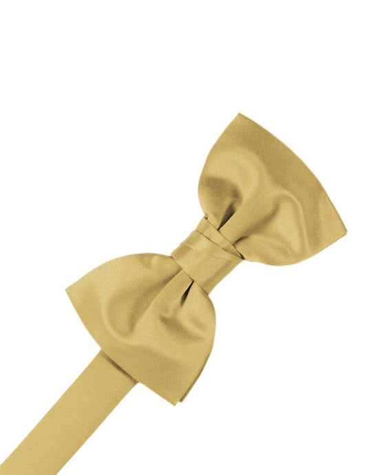 Harvest Maize Solid Satin Bowtie - Tuxedo Club
