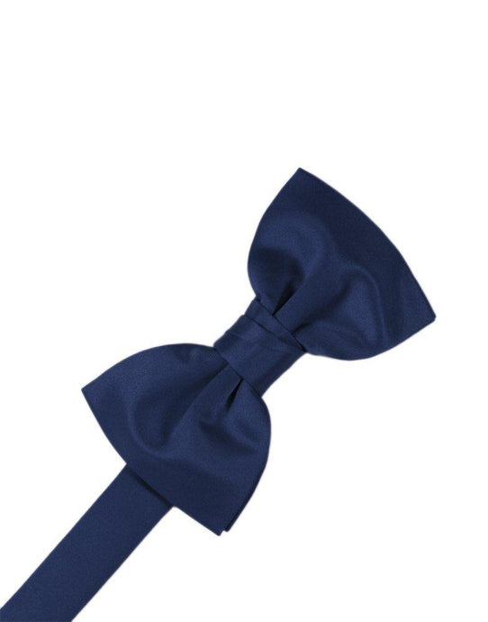 Peacock Solid Satin Bowtie - Tuxedo Club