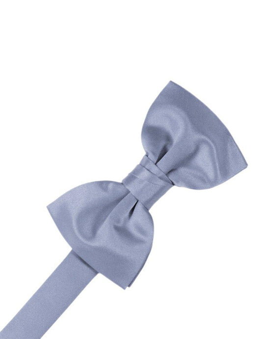 Periwinkle Solid Satin Bowtie - Tuxedo Club