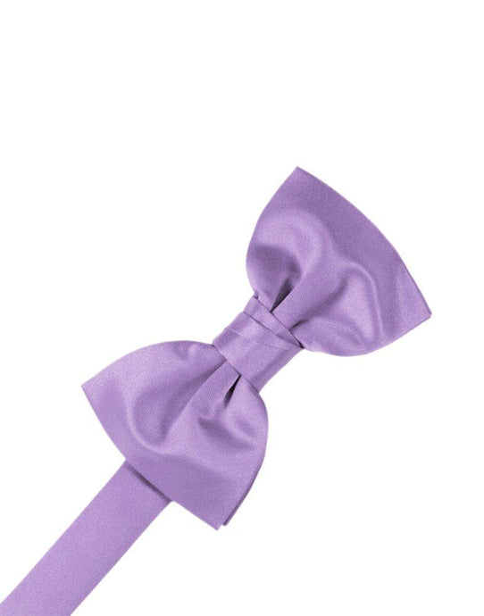 Wisteria Solid Satin Bowtie - Tuxedo Club