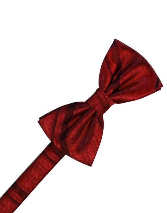 Apple Striped Satin Bowtie - Tuxedo Club
