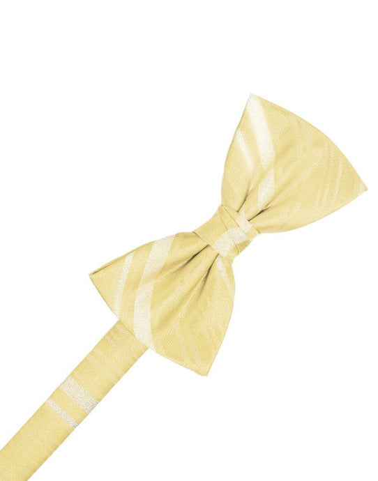 Banana Striped Satin Bowtie - Tuxedo Club