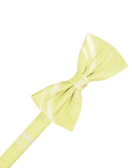 Canary Striped Satin Bowtie - Tuxedo Club