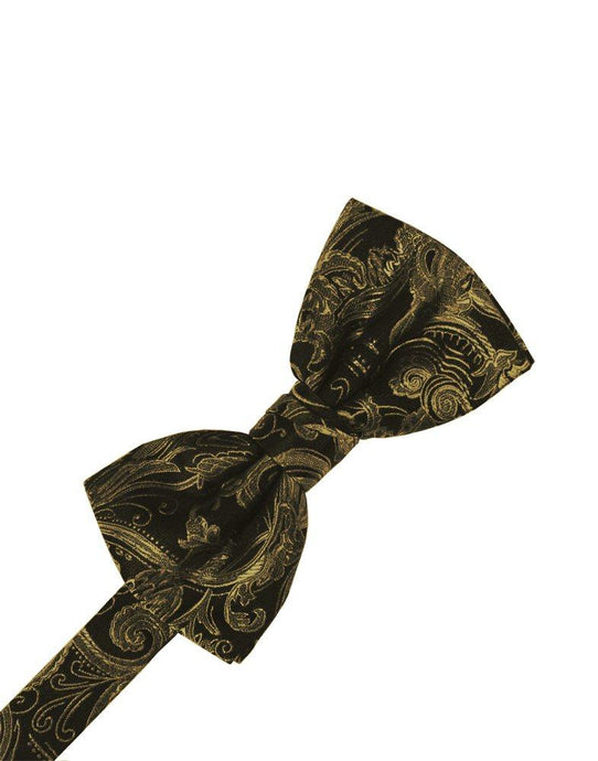 New Gold Tapestry Bowtie - Tuxedo Club
