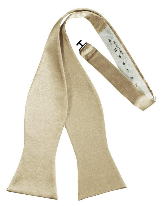 Bamboo Self-Tie Solid Satin Bowtie - Tuxedo Club