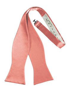 Coral Reef Self-Tie Solid Satin Bowtie - Tuxedo Club