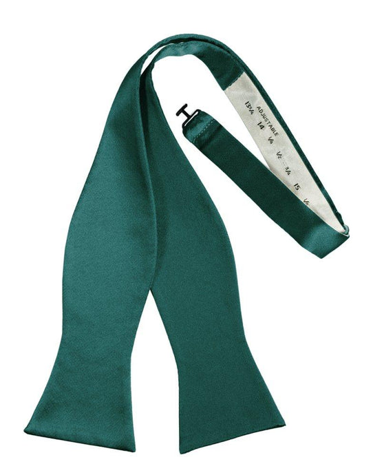 Jade Self-Tie Solid Satin Bowtie - Tuxedo Club