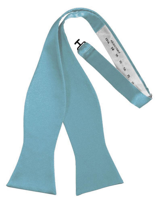 Mist Self-Tie Solid Satin Bowtie - Tuxedo Club