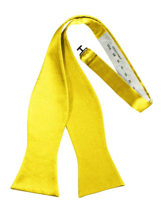 Sunbeam Self-Tie Solid Satin Bowtie - Tuxedo Club
