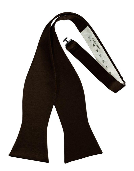 Truffle Self-Tie Solid Satin Bowtie - Tuxedo Club