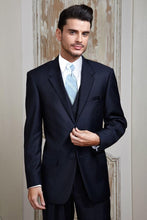 Load image into Gallery viewer, &#39;Aspen&#39; Navy 2-Button Notch Suit - Super 150 - Tuxedo Club