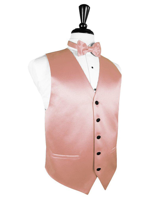 Coral Vitro Satin Vest - Tuxedo Club