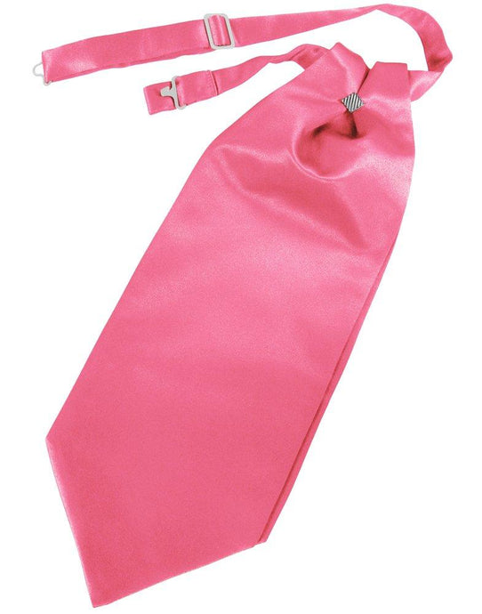 Bubblegum Solid Satin Cravat - Tuxedo Club