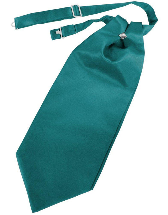Jade Solid Satin Cravat - Tuxedo Club
