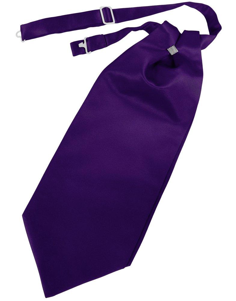 Purple Solid Satin Cravat - Tuxedo Club