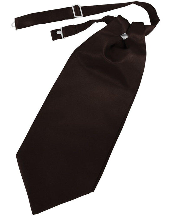 Truffle Solid Satin Cravat - Tuxedo Club