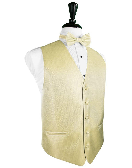 Banana Herringbone Tuxedo Vest - Tuxedo Club