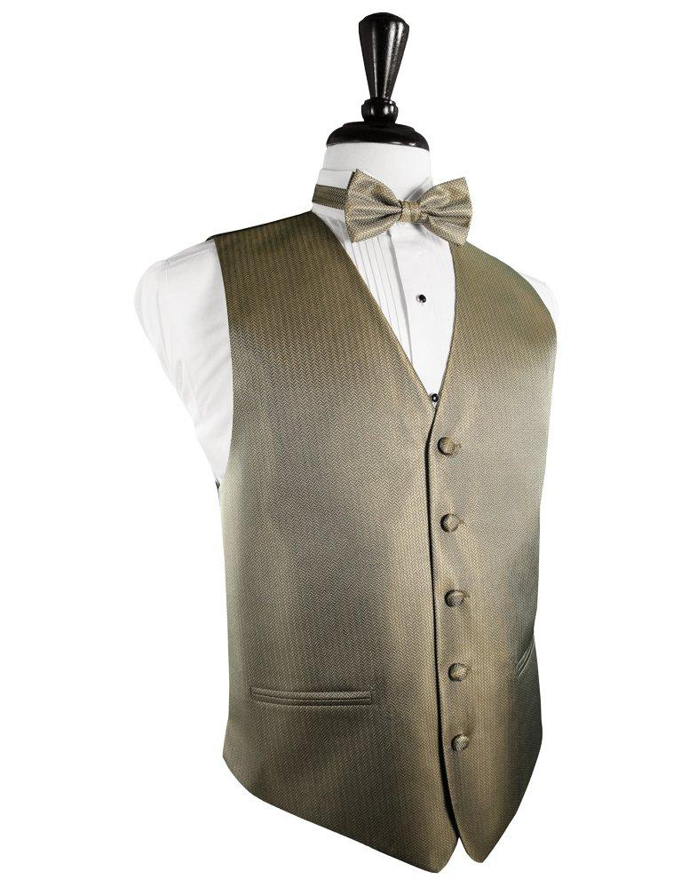 Champagne Herringbone Tuxedo Vest - Tuxedo Club