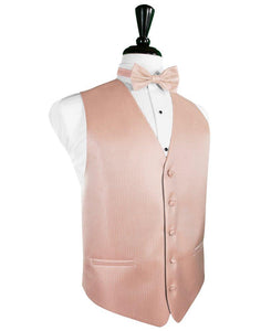 Peach Herringbone Tuxedo Vest - Tuxedo Club