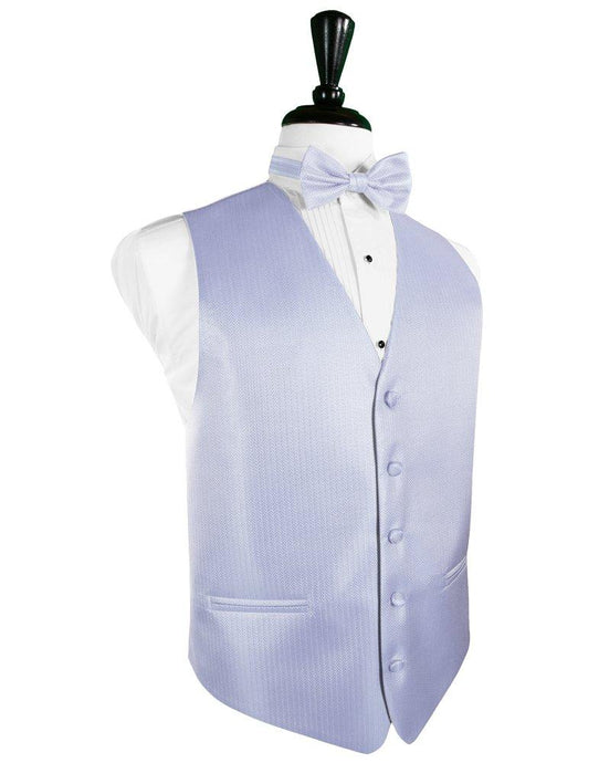 Periwinkle Herringbone Tuxedo Vest - Tuxedo Club