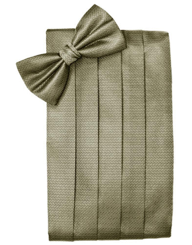 Bamboo Herringbone Cummerbund - Tuxedo Club