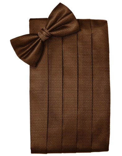 Cinnamon Herringbone Cummerbund - Tuxedo Club