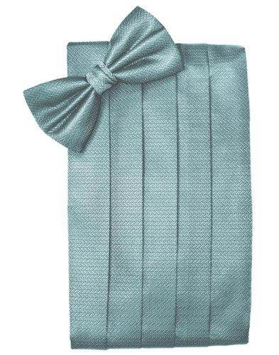 Cloudy Herringbone Cummerbund - Tuxedo Club