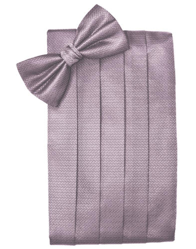 Frosty Pink Herringbone Cummerbund - Tuxedo Club