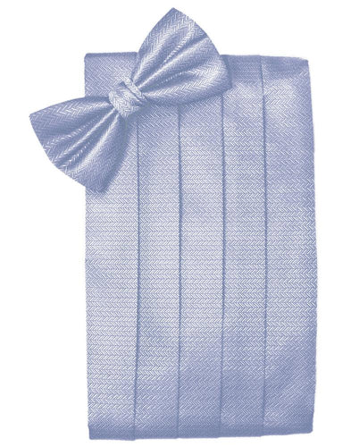 Periwinkle Herringbone Cummerbund - Tuxedo Club