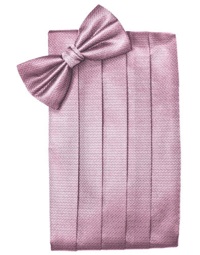 Rose Herringbone Cummerbund - Tuxedo Club