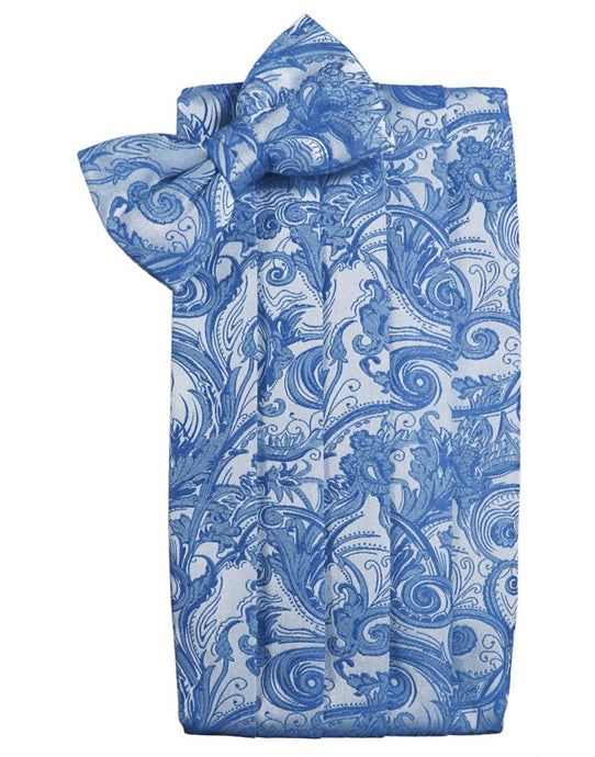 Cornflower Tapestry Cummerbund - Tuxedo Club